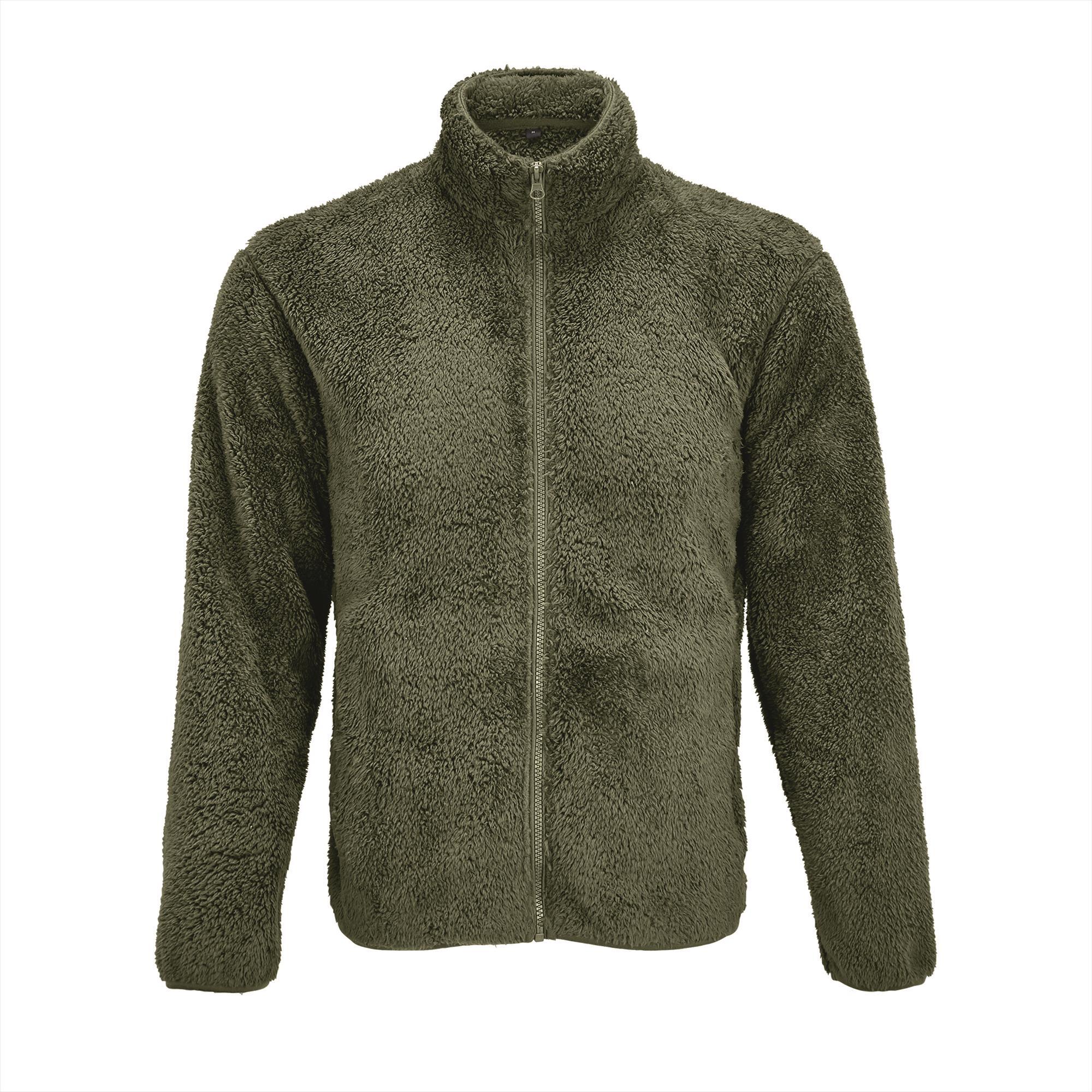 Unisex Fleece Zip Jacket leger groen jas