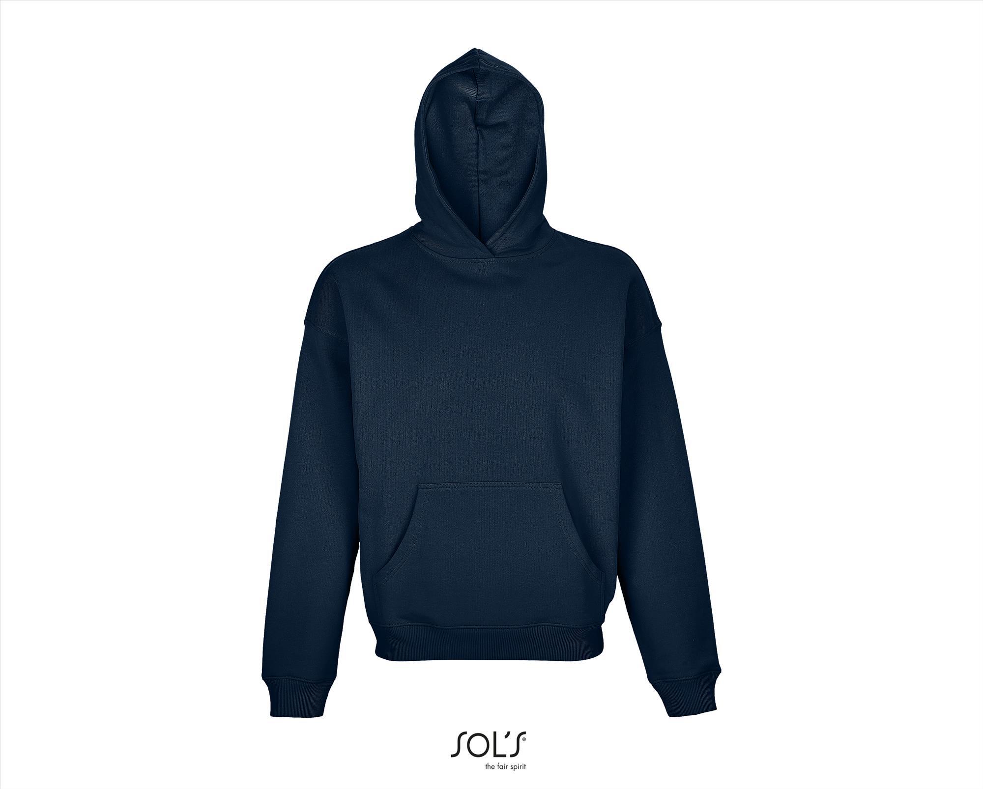 unisex hoodie sweater 100% katoen donkerblauw
