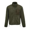 Unisex sherpa fleece jacket donkergroen