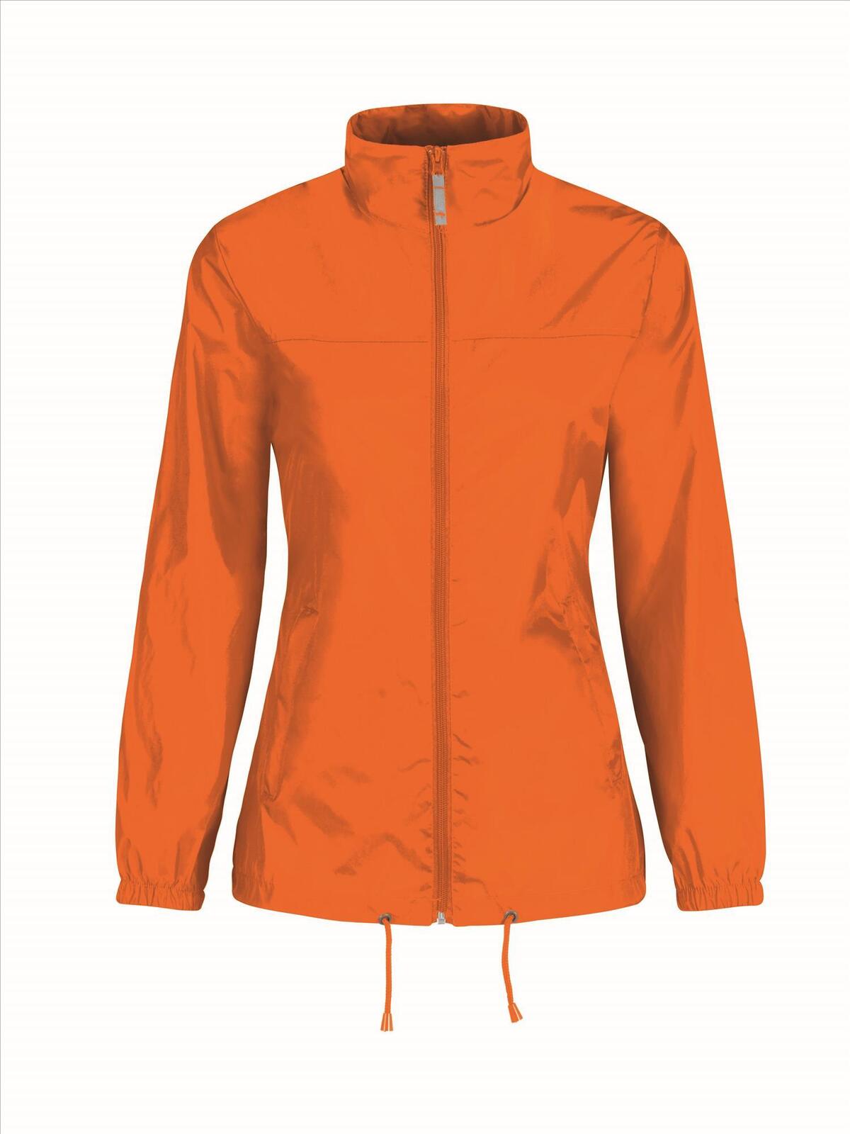 Windbreaker met capuchon oranje Windjack voor Dames