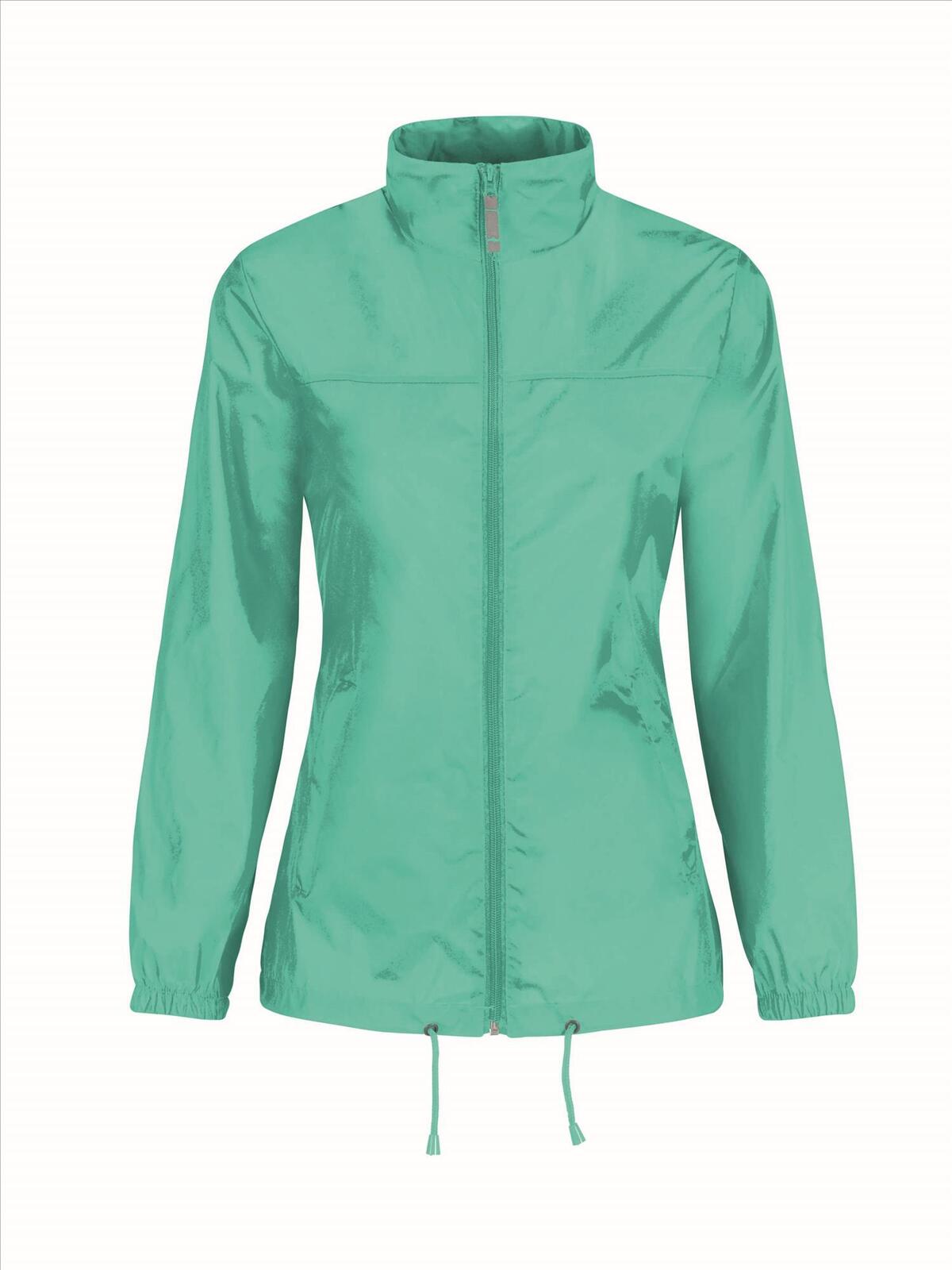 Windbreaker met capuchon pixel turquoise Windjack voor Dames