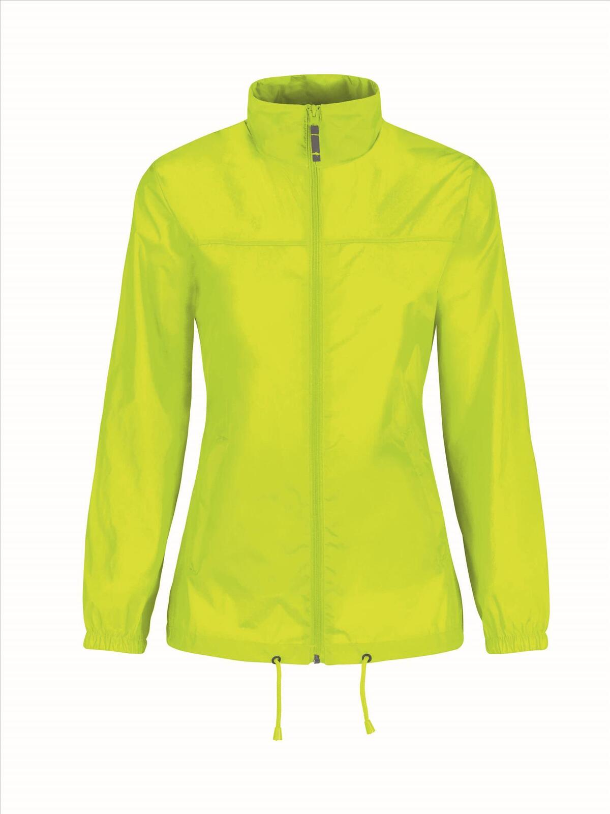 Windbreaker met capuchon ultra geel Windjack voor Dames