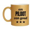 foto 1 Beker voor een piloot van goud met glitters