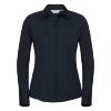 Dames blouse donkerblauw te bedrukken te personaliseren met bedrijfslogo