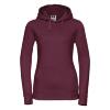 Dames hoodie bordeaux te personaliseren te bedrukken met een afbeelding logo