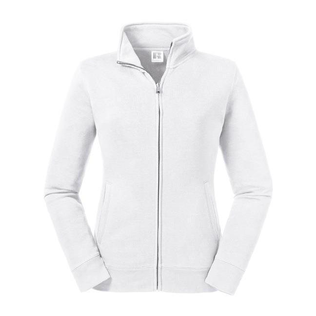 Dames sweatjacket wit perfect voor personaliseren