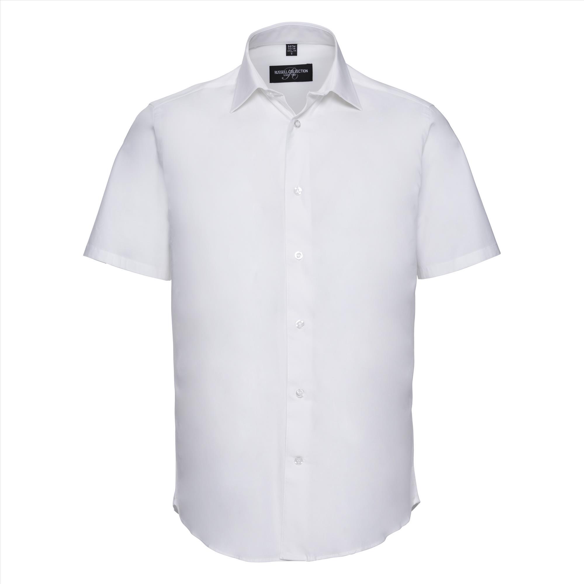 Getailleerd heren overhemd wit te personaliseren te bedrukken bedrijfslogo