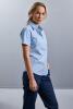 foto 8 Getailleerde dames blouse oxford blue te personaliseren met en bedrijfslogo 