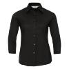 Getailleerde dames blouse zwart lange mouwen
