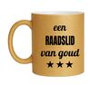 foto 1 Glitter gouden beker voor een raadslid van goud
