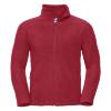 Heren fleece jas rood Pluisvrij