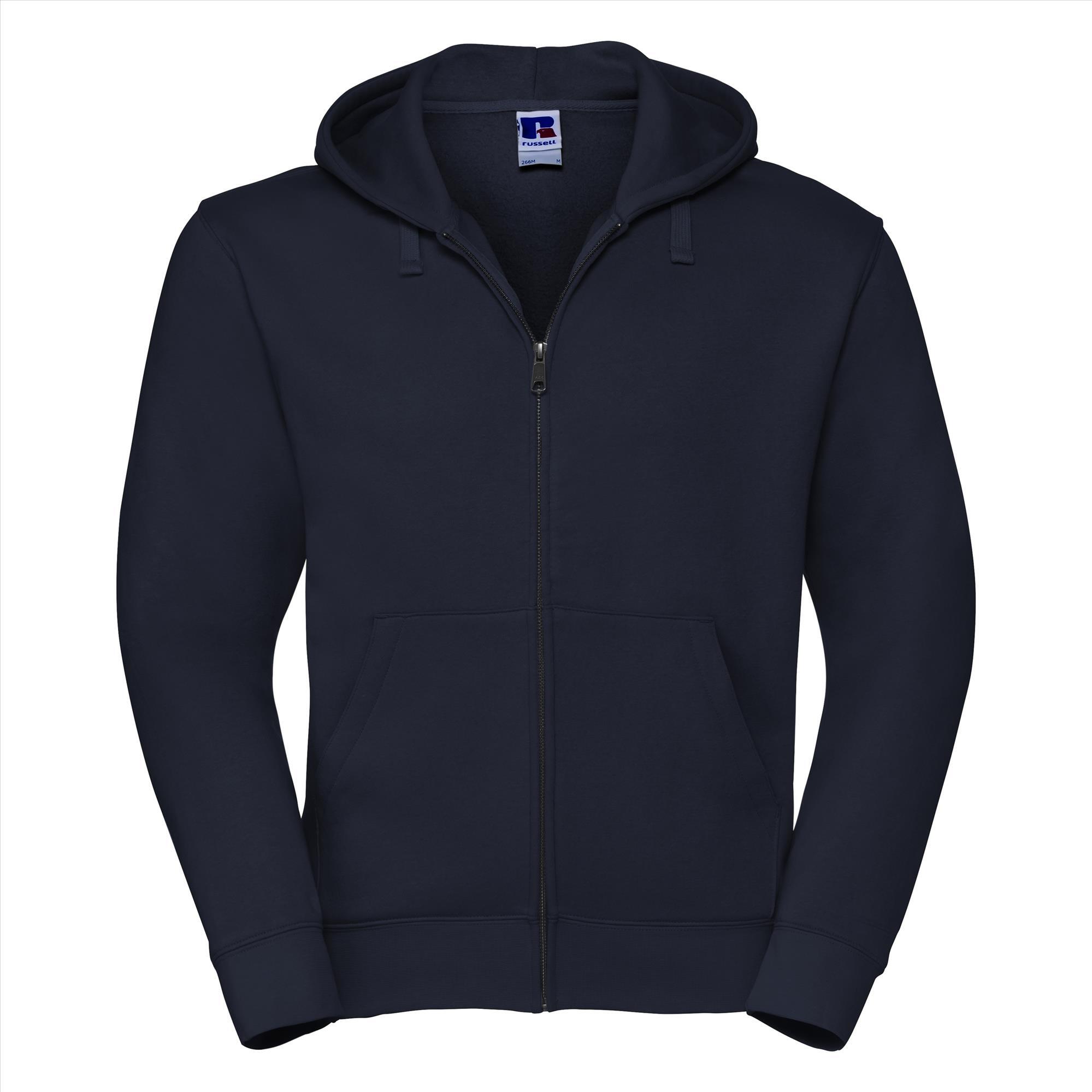 Heren hoodie donkerblauw ideaal voor eigen design en bedrukking