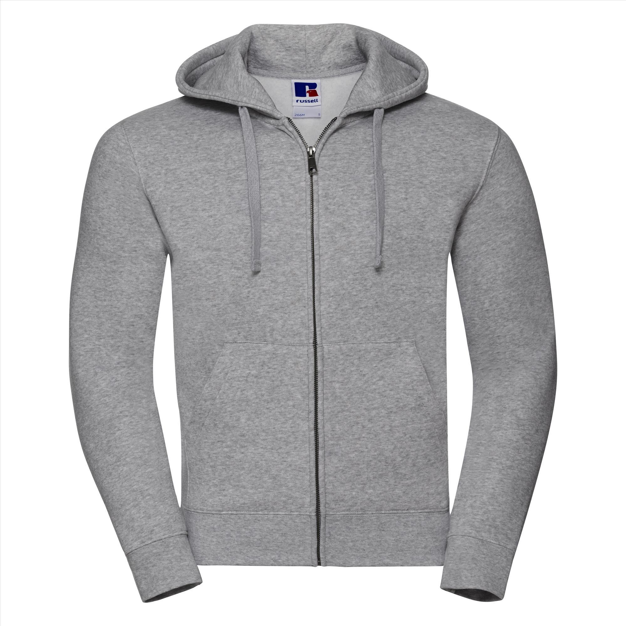 Heren hoodie lichtgrijs ideaal voor eigen design en bedrukking