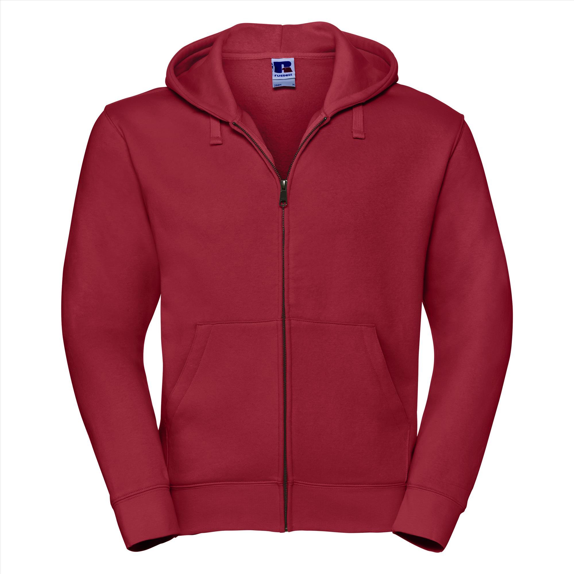 Heren hoodie rood ideaal voor eigen design en bedrukking
