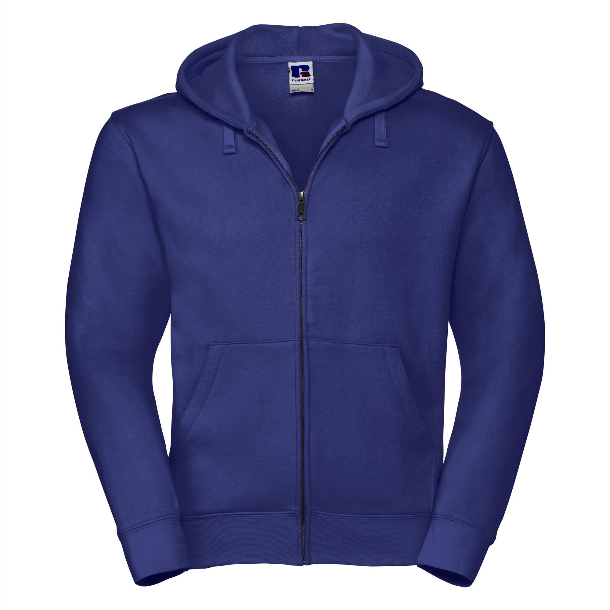 Heren hoodie royal blauw ideaal voor eigen design en bedrukking