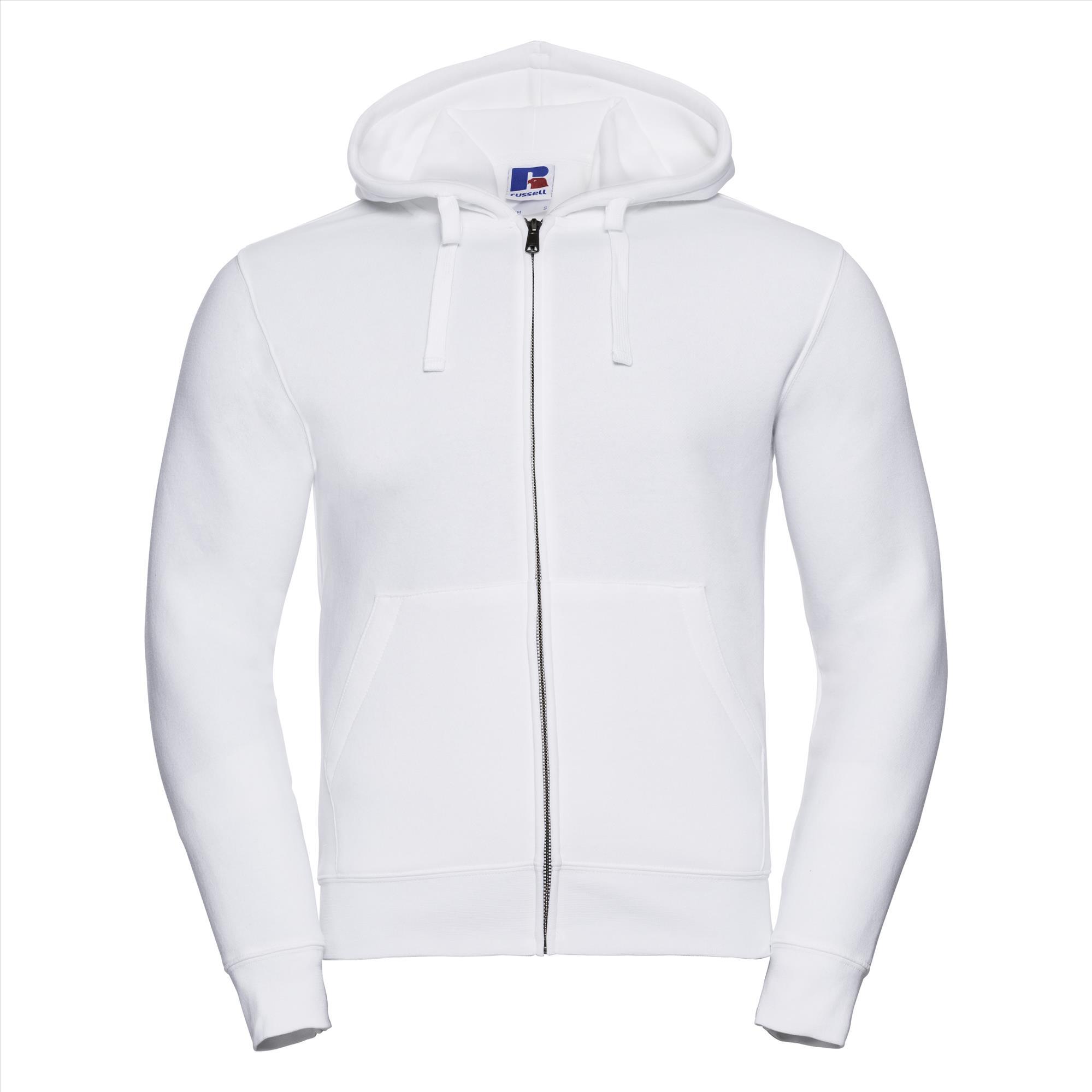 Heren hoodie wit ideaal voor eigen design en bedrukking