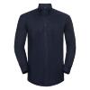 Heren overhemd bright navy lange mouw te personaliseren met logo