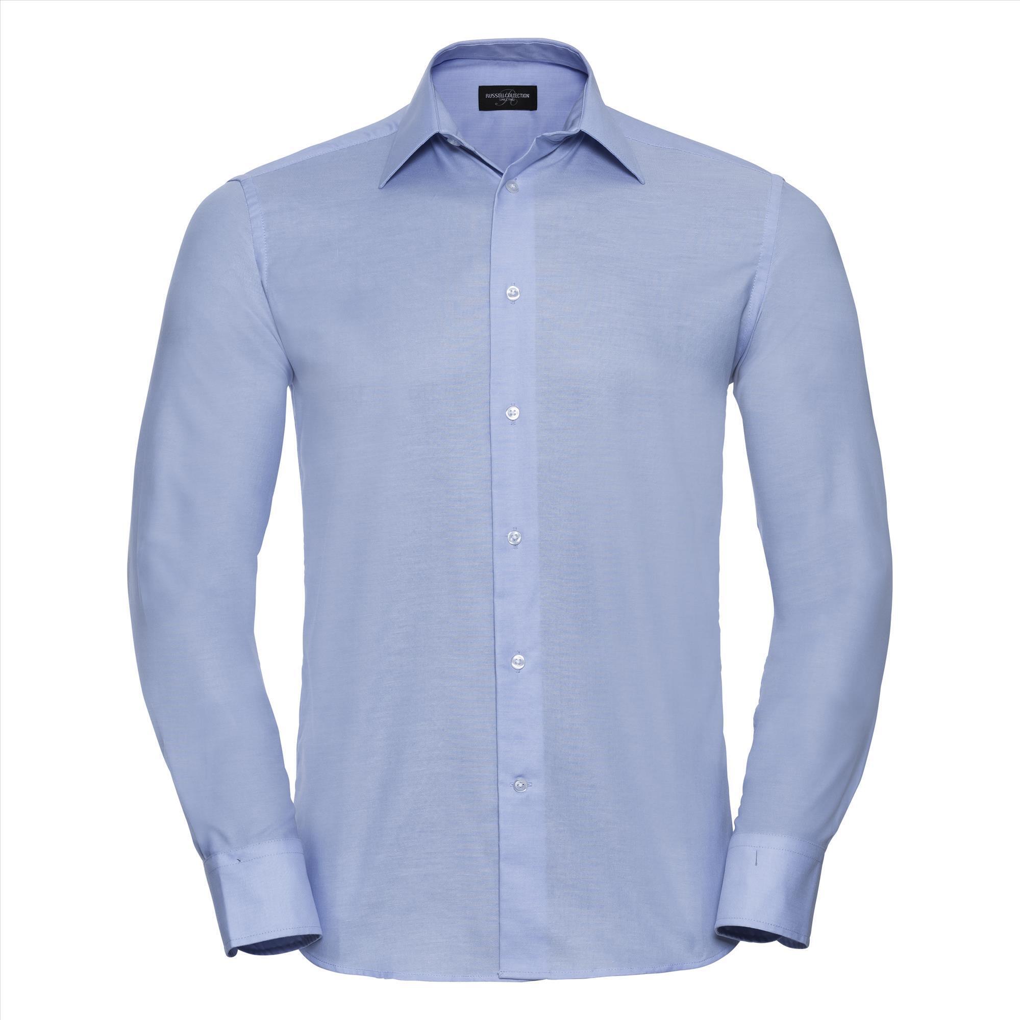 Heren overhemd oxford blue zakelijk overhemd