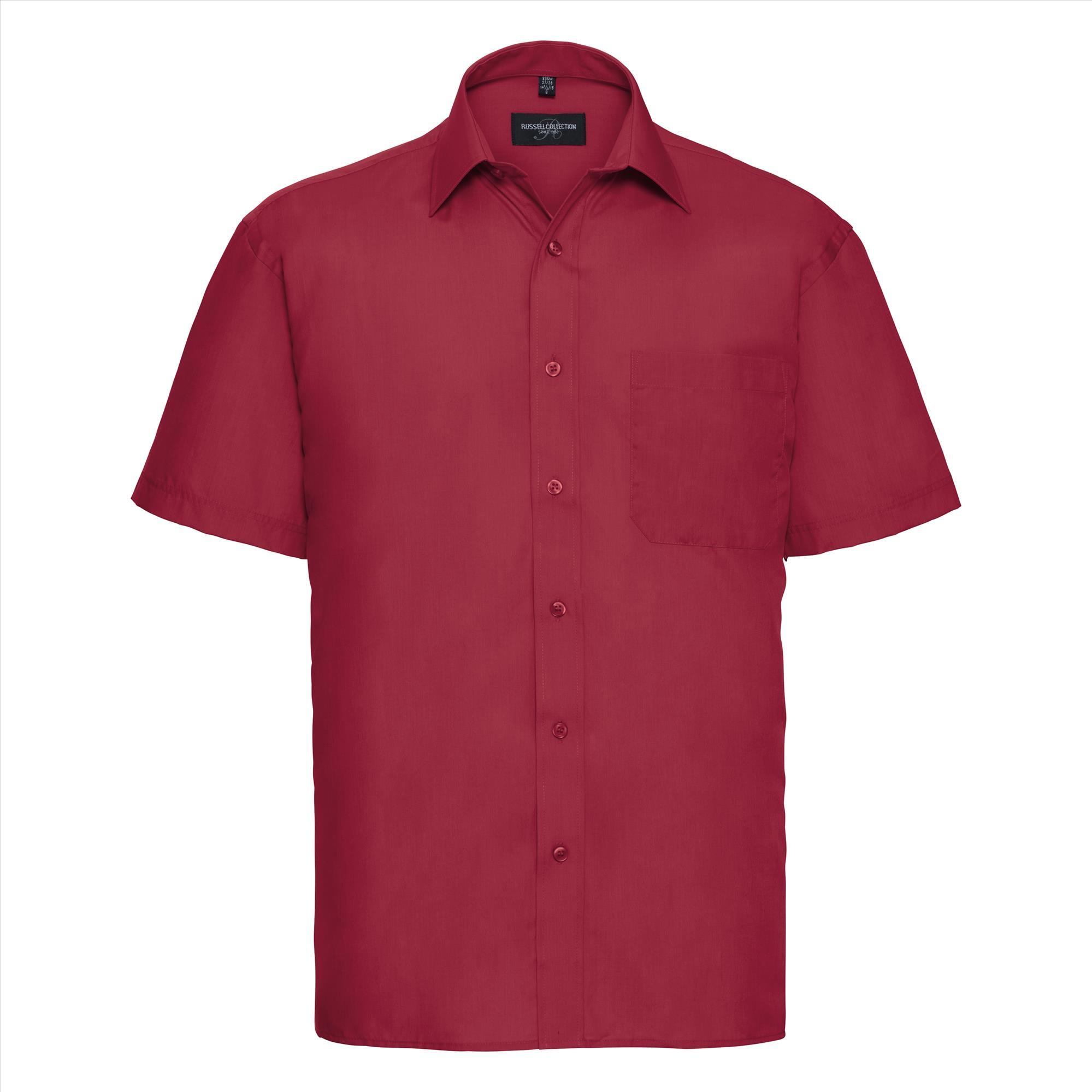 Heren overhemd rood perfect voor bedrijfslogo bedrukking