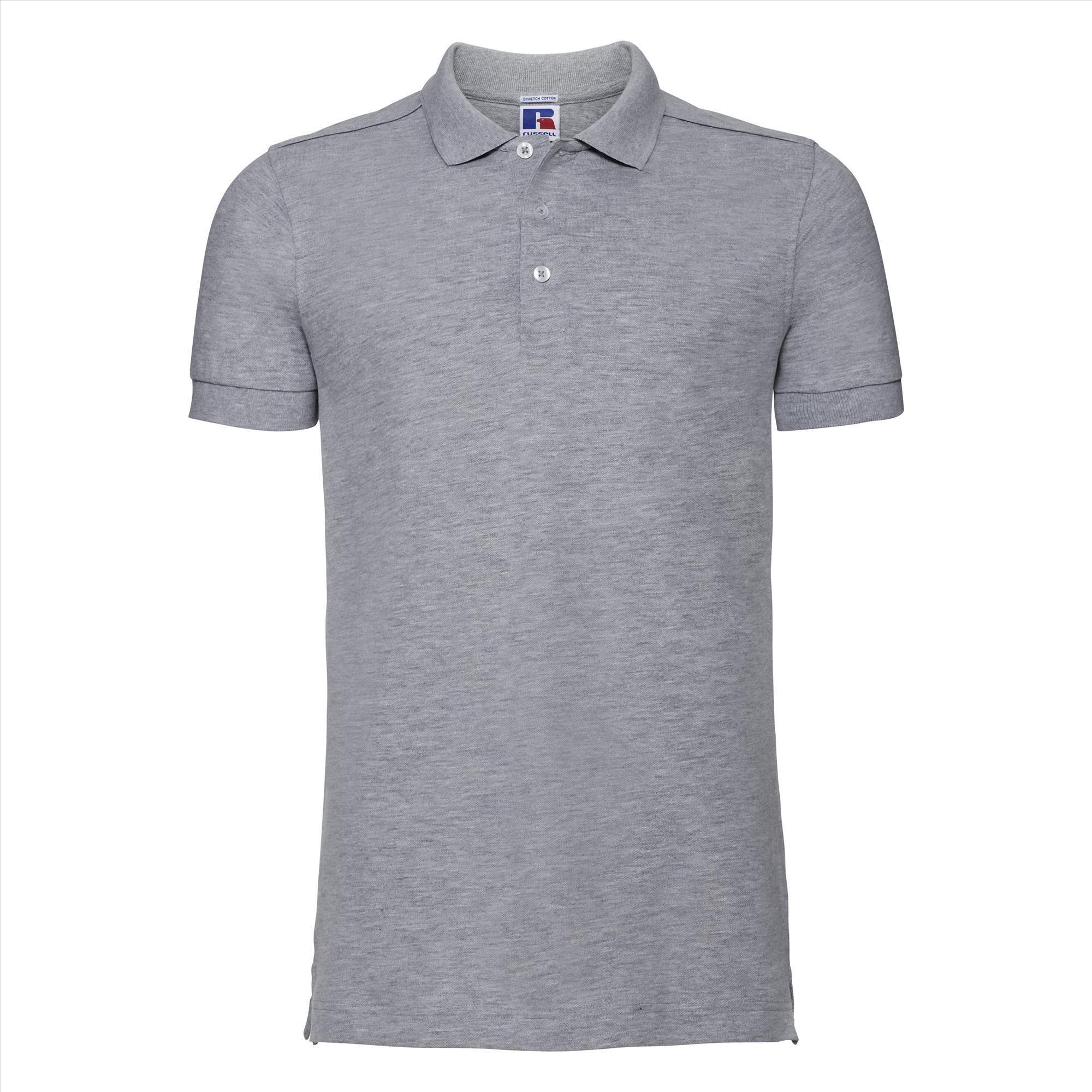 Heren polo lichtgrijs slim fit perfect voor personaliseren