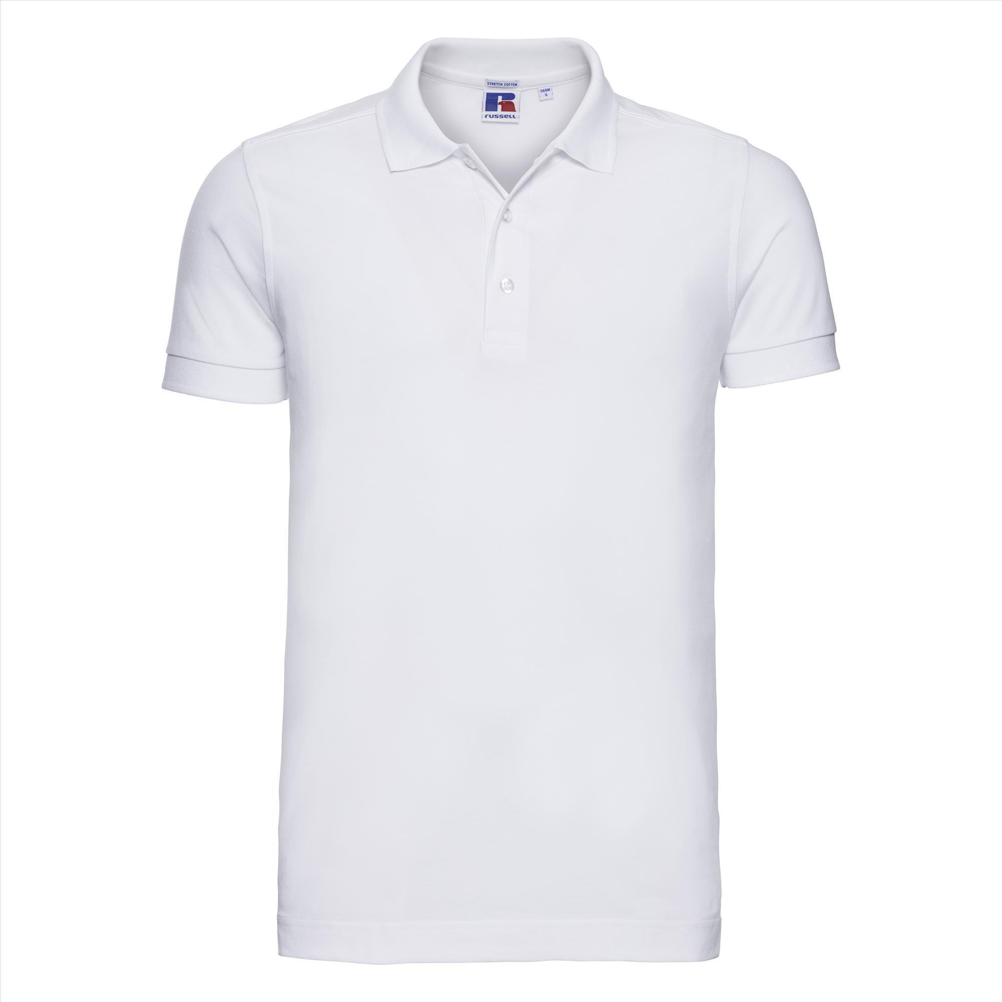 Heren polo wit slim fit perfect voor personaliseren