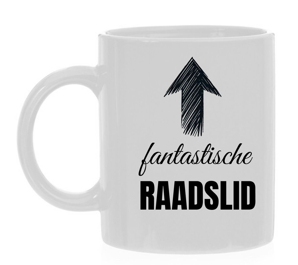 Mok wit met zwarte opdruk voor een fantastisch raadslid