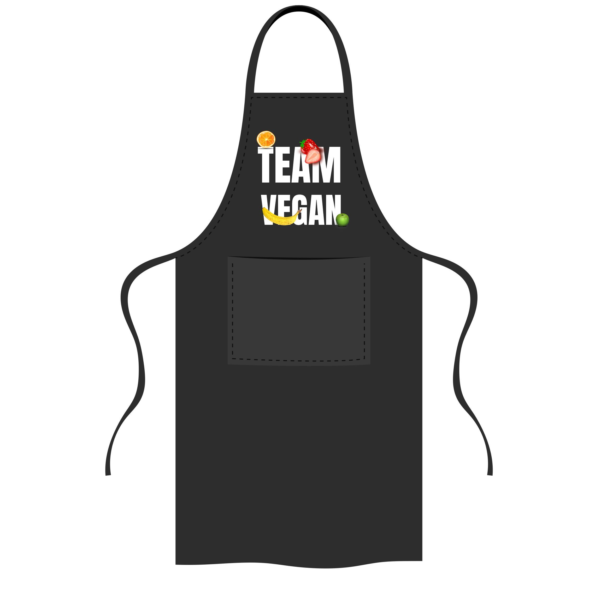 Schort voor Team Vegan  Laat je liefde voor plantaardig eten zien!