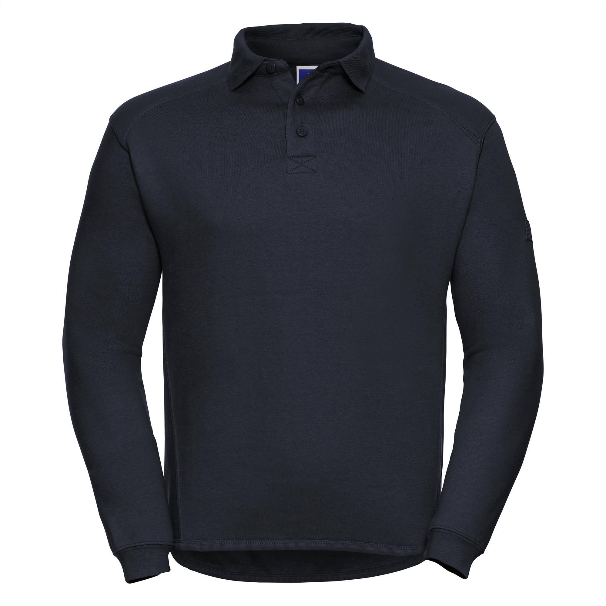 Stevig heren workwear sweatshirt donkerblauw ideaal voor bedrijfslogo bedrukking shirts voor in de bouw bouwvakkers