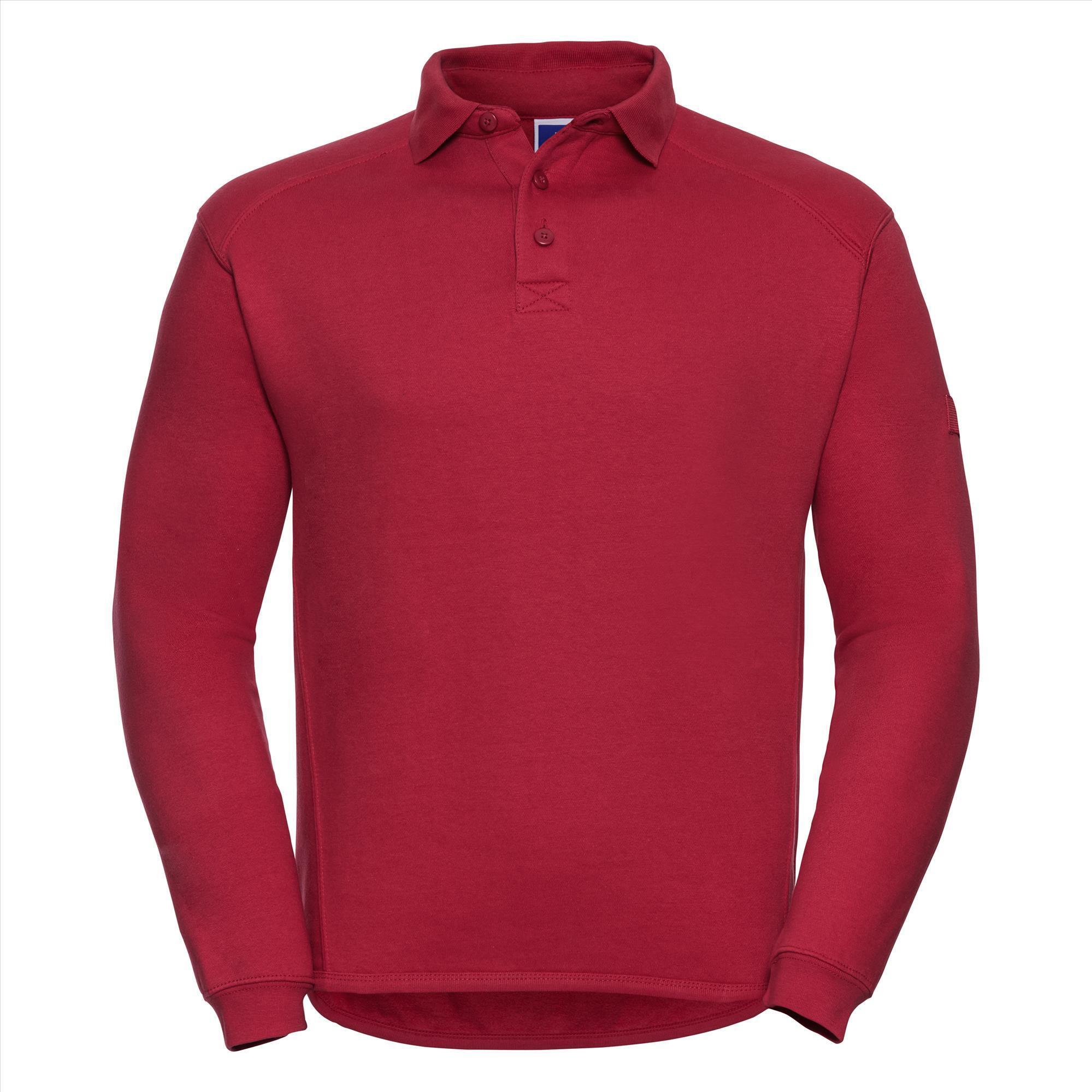 Stevig heren workwear sweatshirt rood ideaal voor bedrijfslogo bedrukking shirts voor in de bouw bouwvakkers