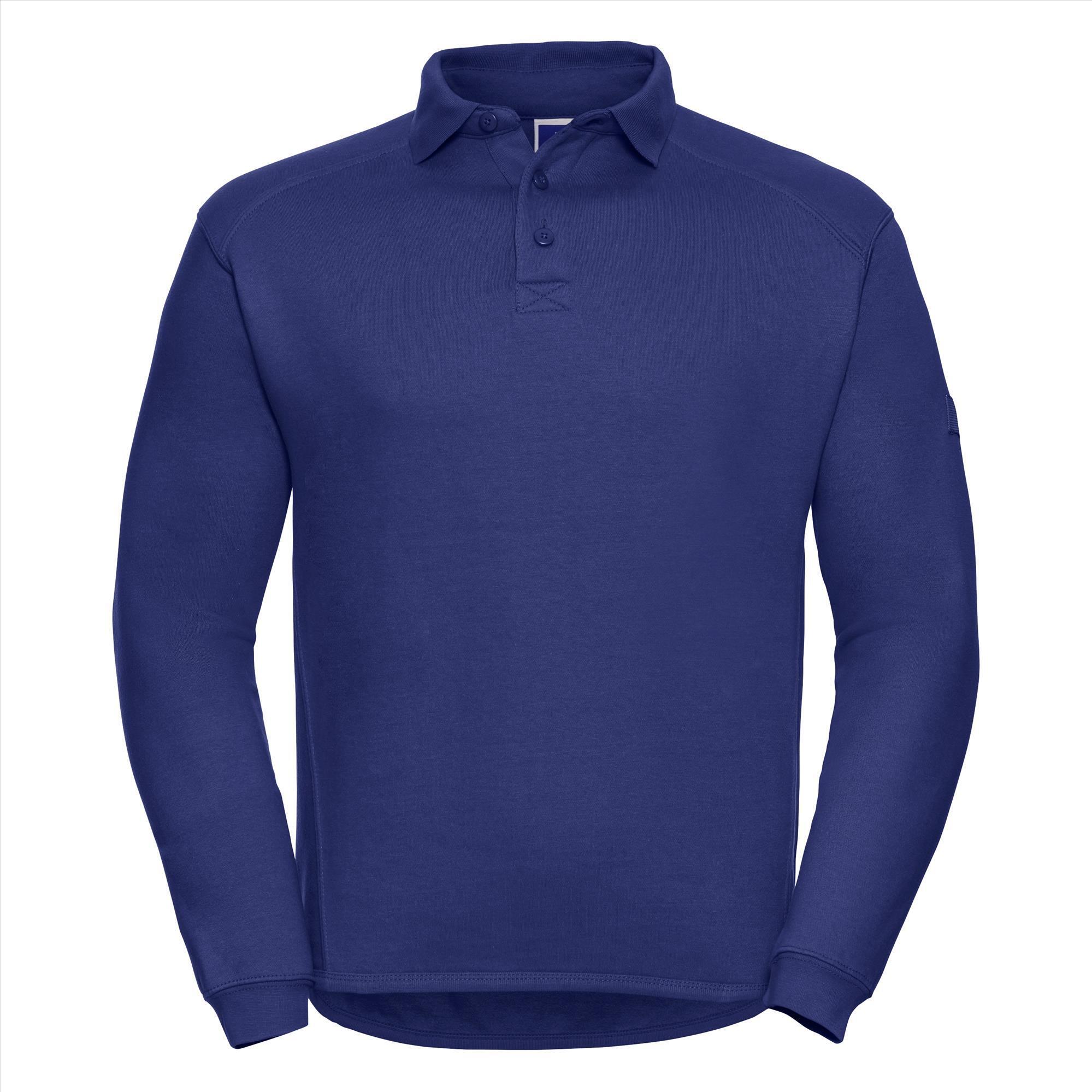 Stevig heren workwear sweatshirt royal blauw ideaal voor bedrijfslogo bedrukking shirts voor in de bouw bouwvakkers