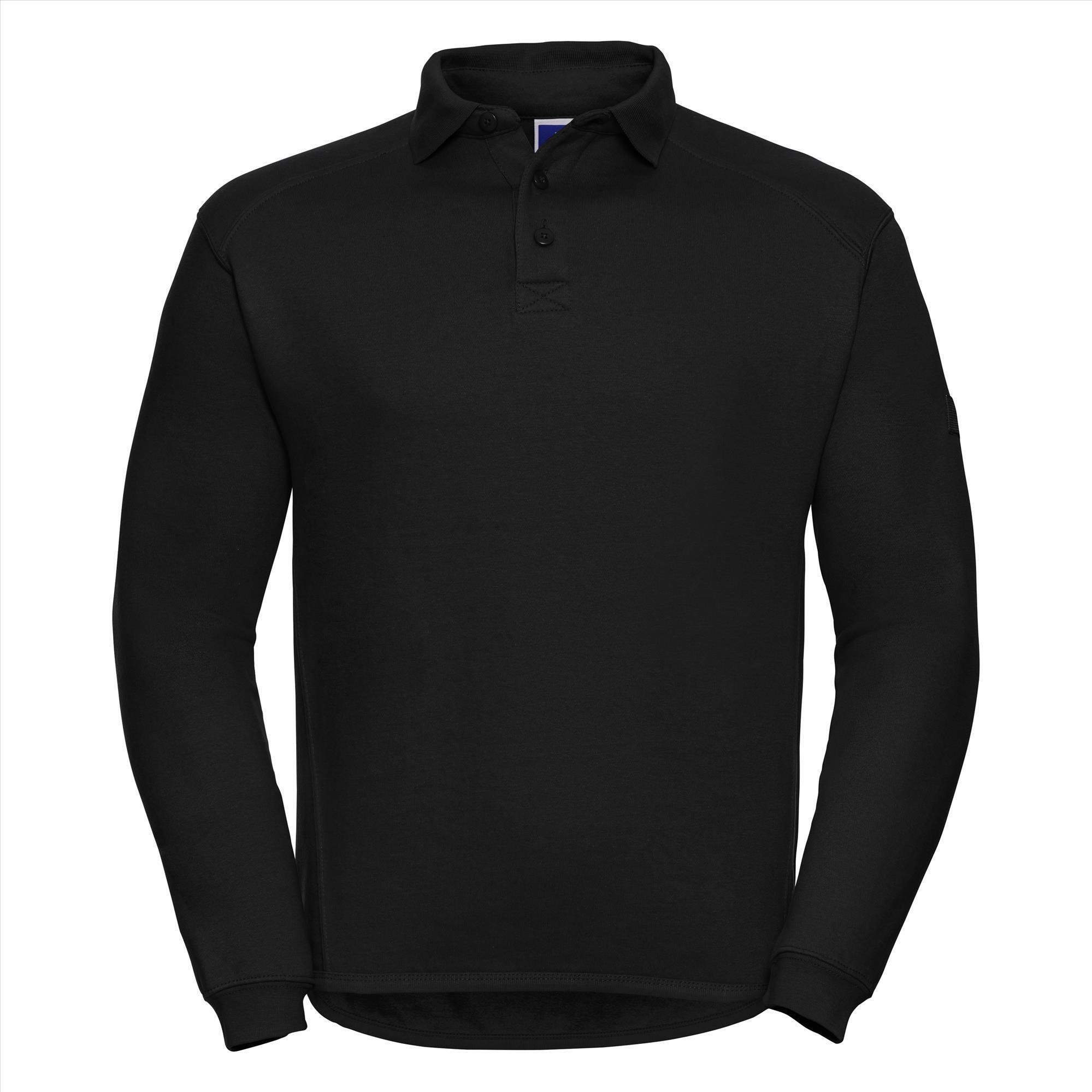 Stevig heren workwear sweatshirt zwart ideaal voor bedrijfslogo bedrukking shirts voor in de bouw bouwvakkers