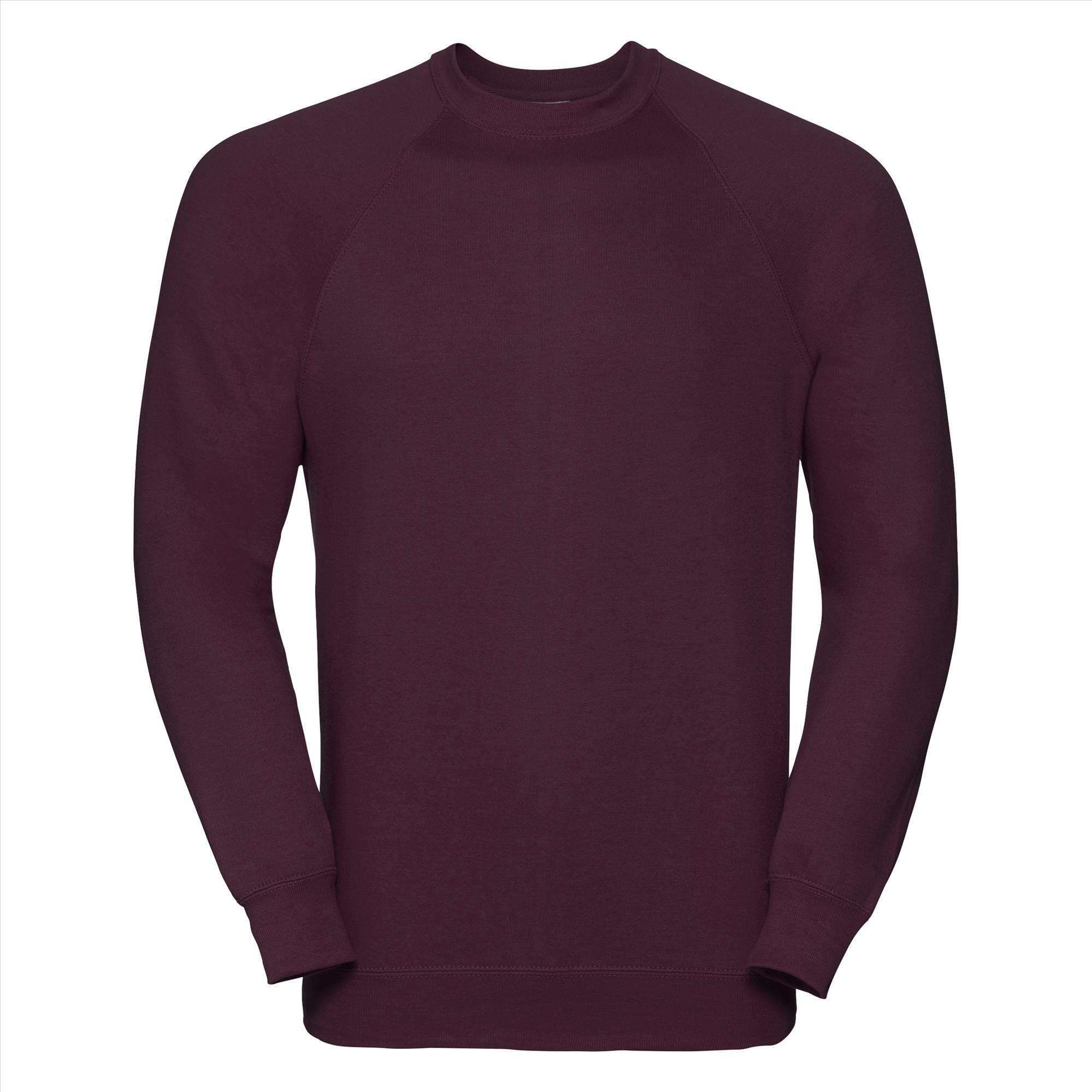 Sweatshirt trui bordeaux voor mannen perfect voor personaliseren bedrukking