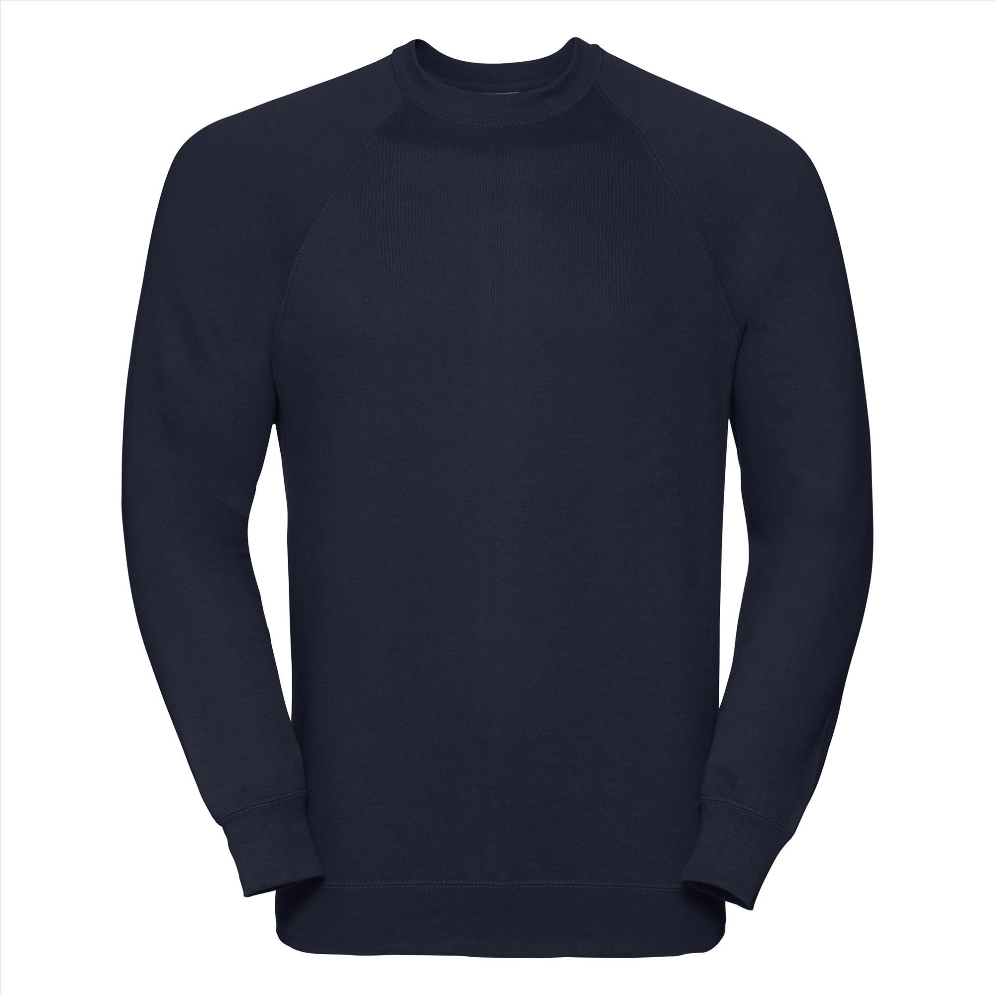 Sweatshirt trui donkerblauw voor mannen perfect voor personaliseren bedrukking