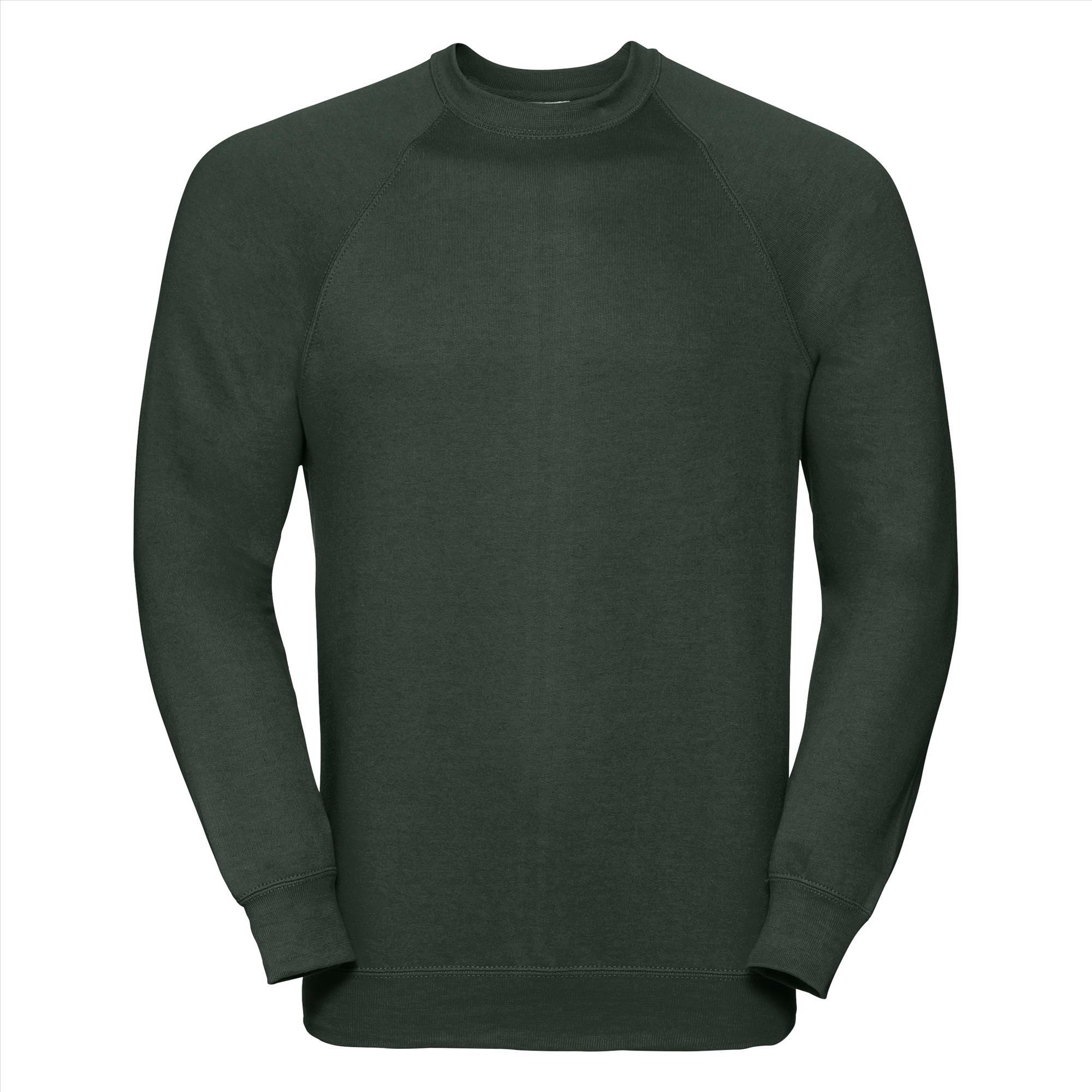 Sweatshirt trui flessengroen voor mannen perfect voor personaliseren bedrukking