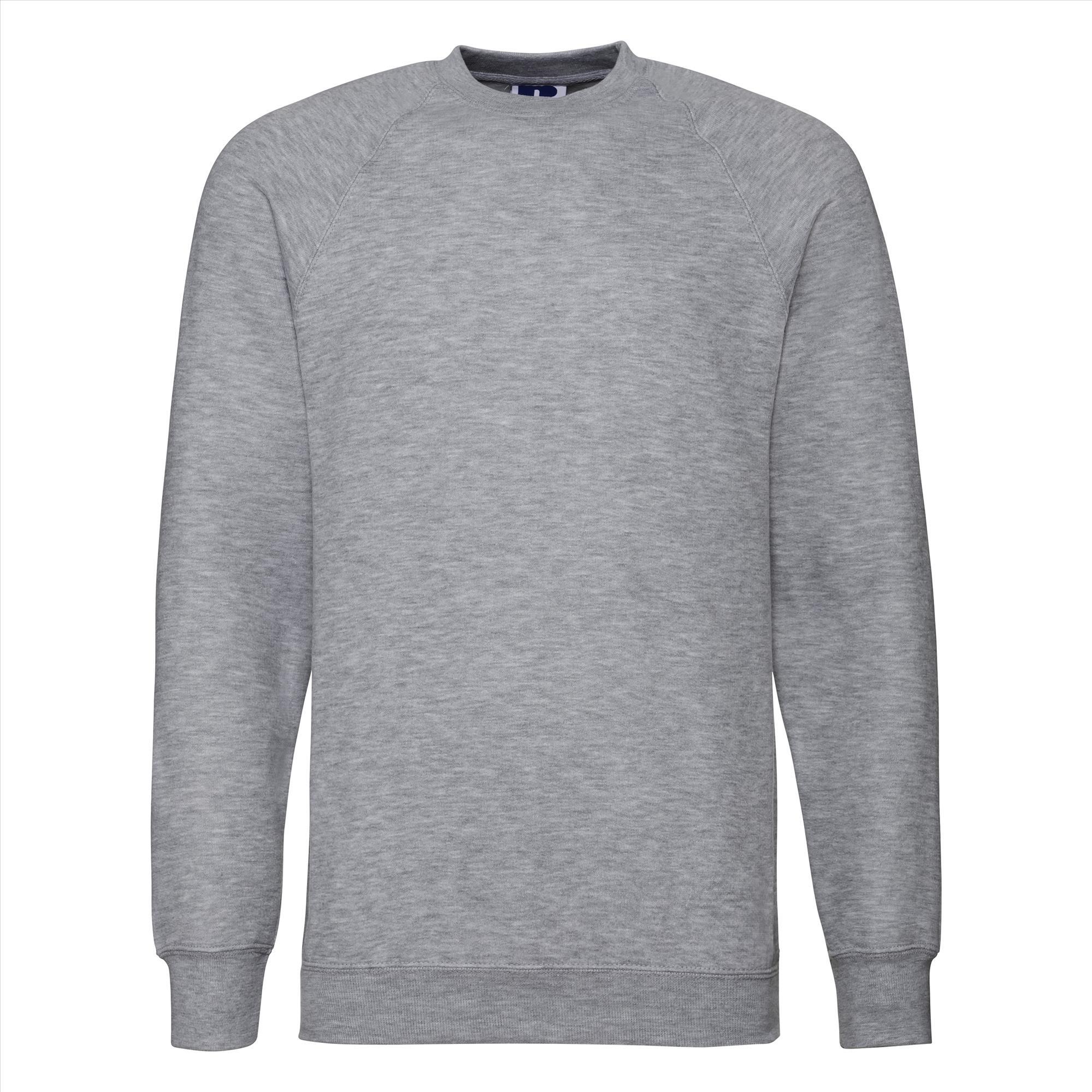 Sweatshirt trui lichtgrijs voor mannen perfect voor personaliseren bedrukking