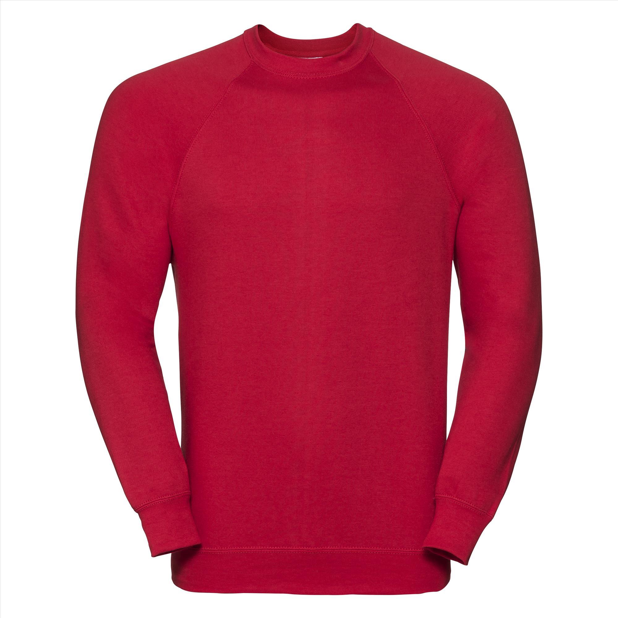 Sweatshirt trui rood voor mannen perfect voor personaliseren bedrukking