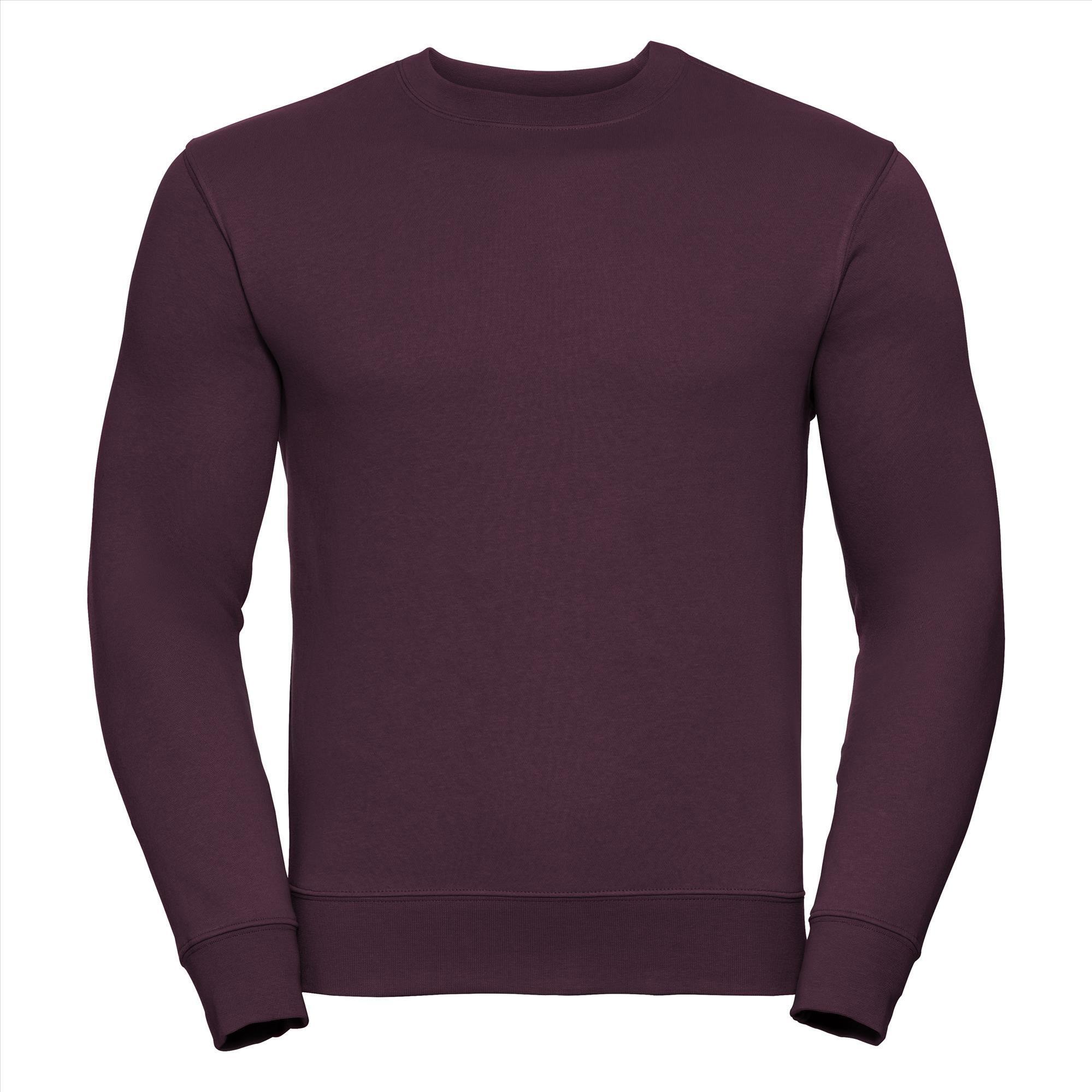 Sweatshirt trui voor heren bordeaux hedendaagse look perfect voor personaliseren
