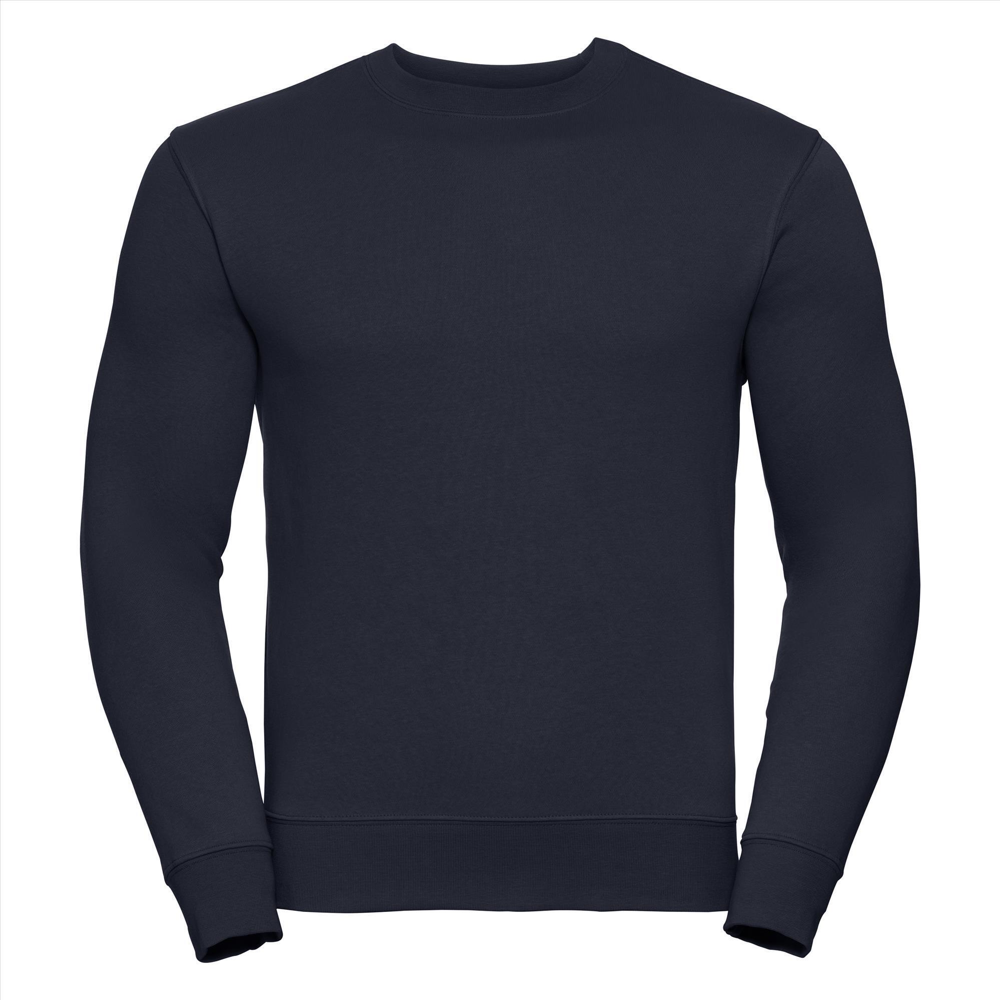 Sweatshirt trui voor heren donkerblauw hedendaagse look perfect voor personaliseren