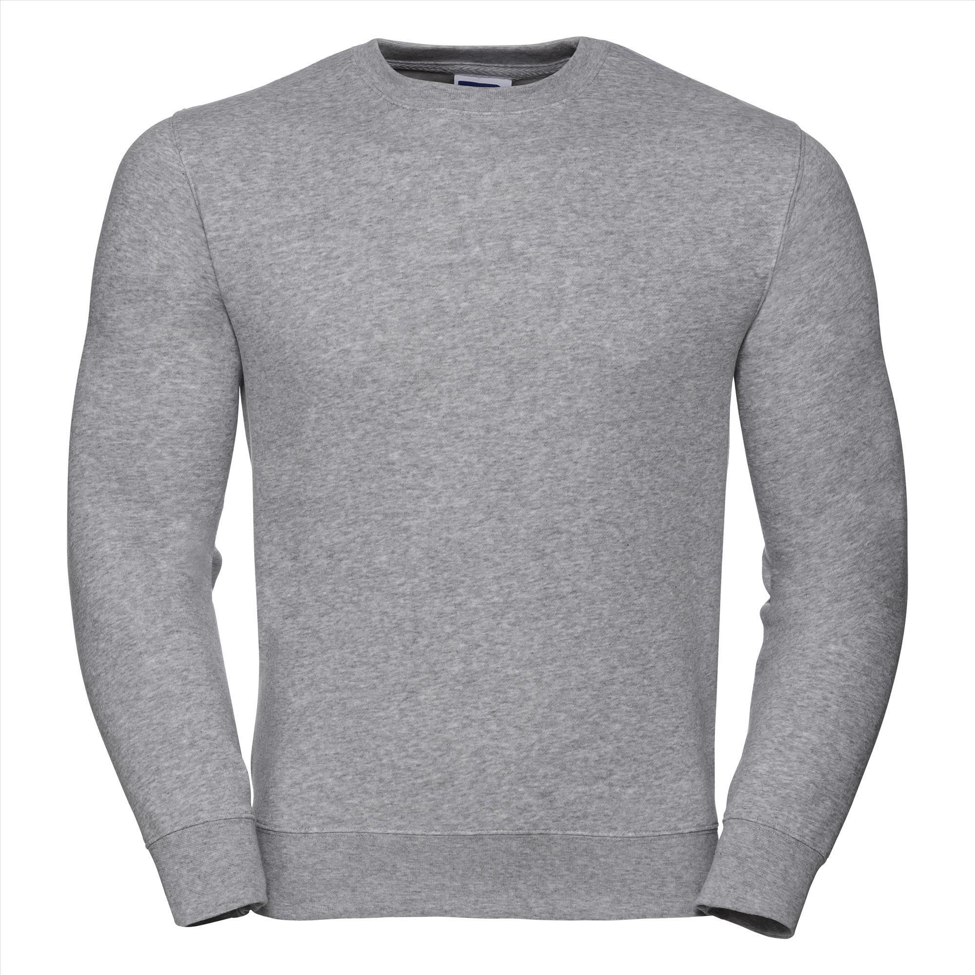 Sweatshirt trui voor heren lichtgrijs hedendaagse look perfect voor personaliseren