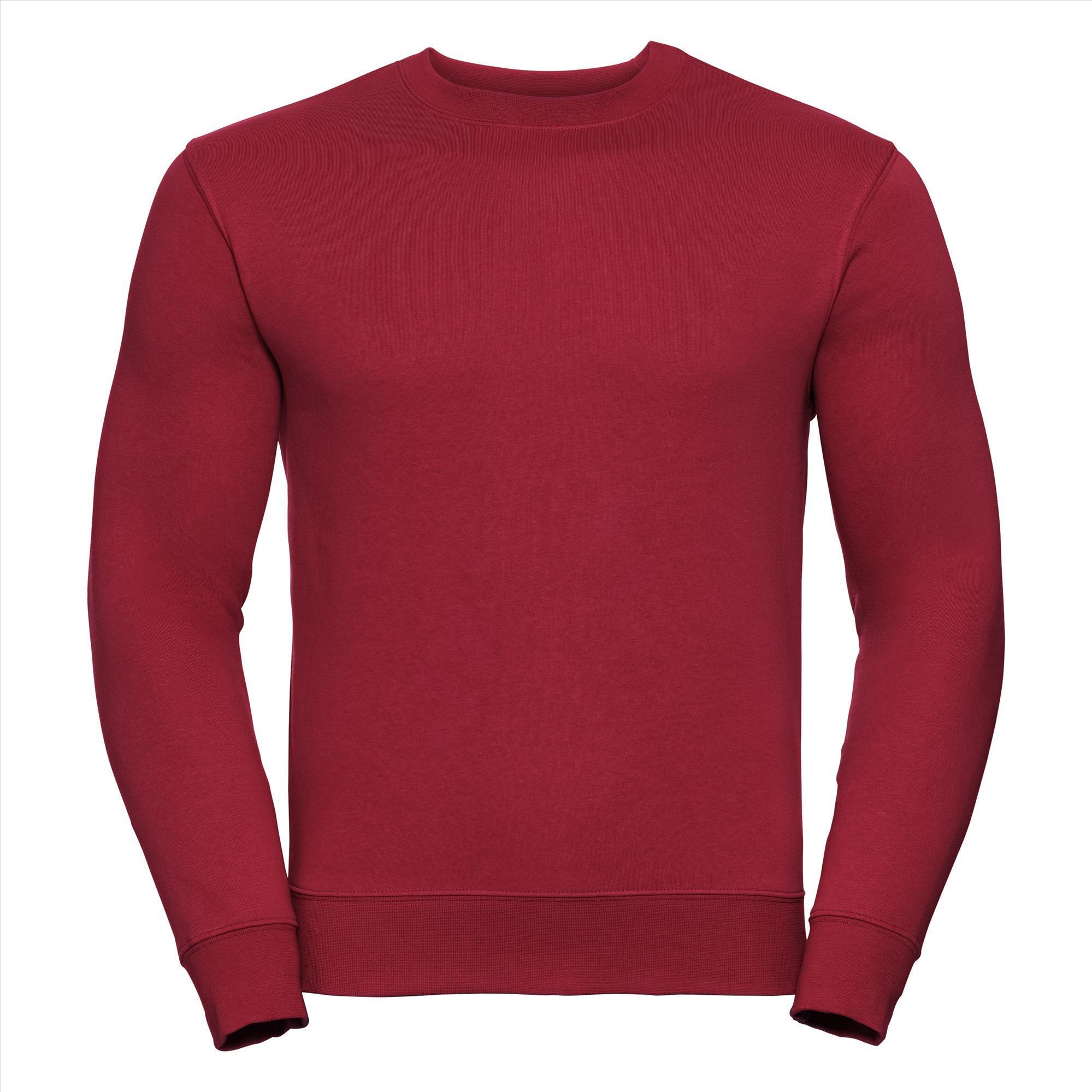Sweatshirt trui voor heren rood hedendaagse look perfect voor personaliseren