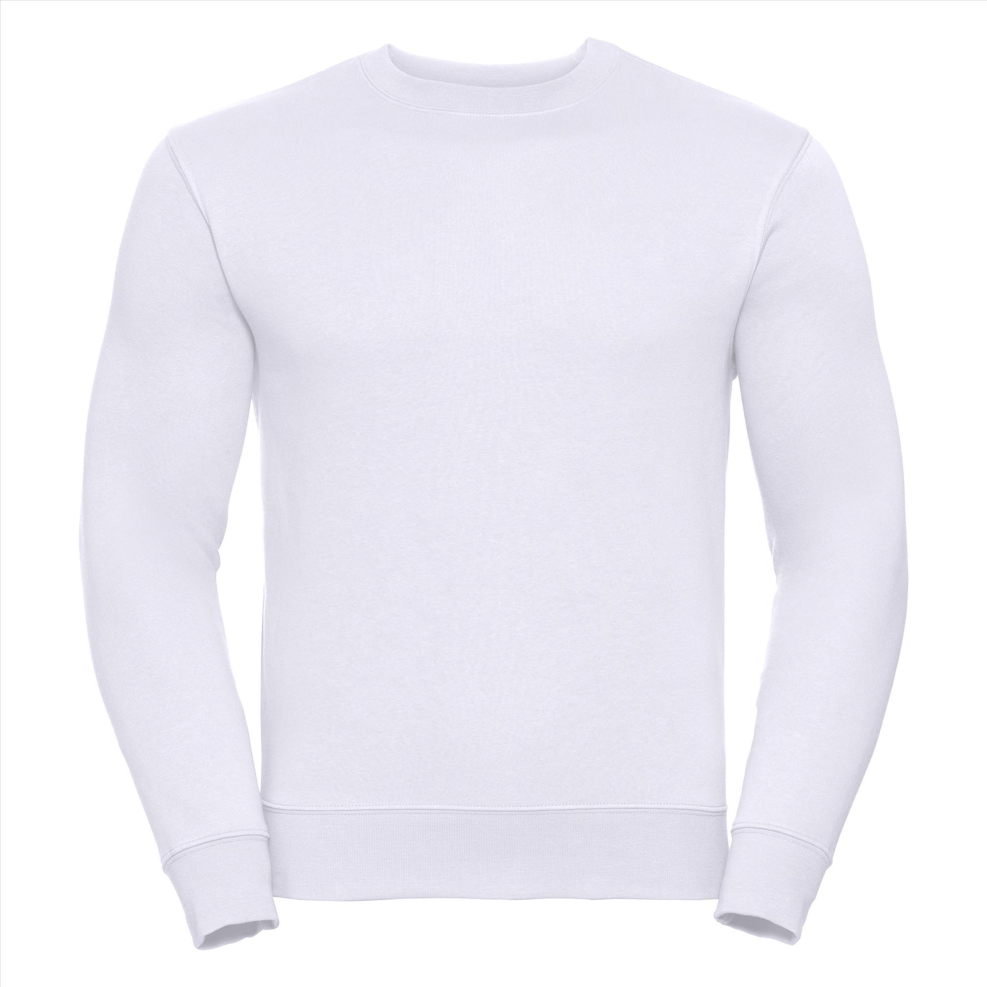 Sweatshirt trui voor heren wit hedendaagse look perfect voor personaliseren