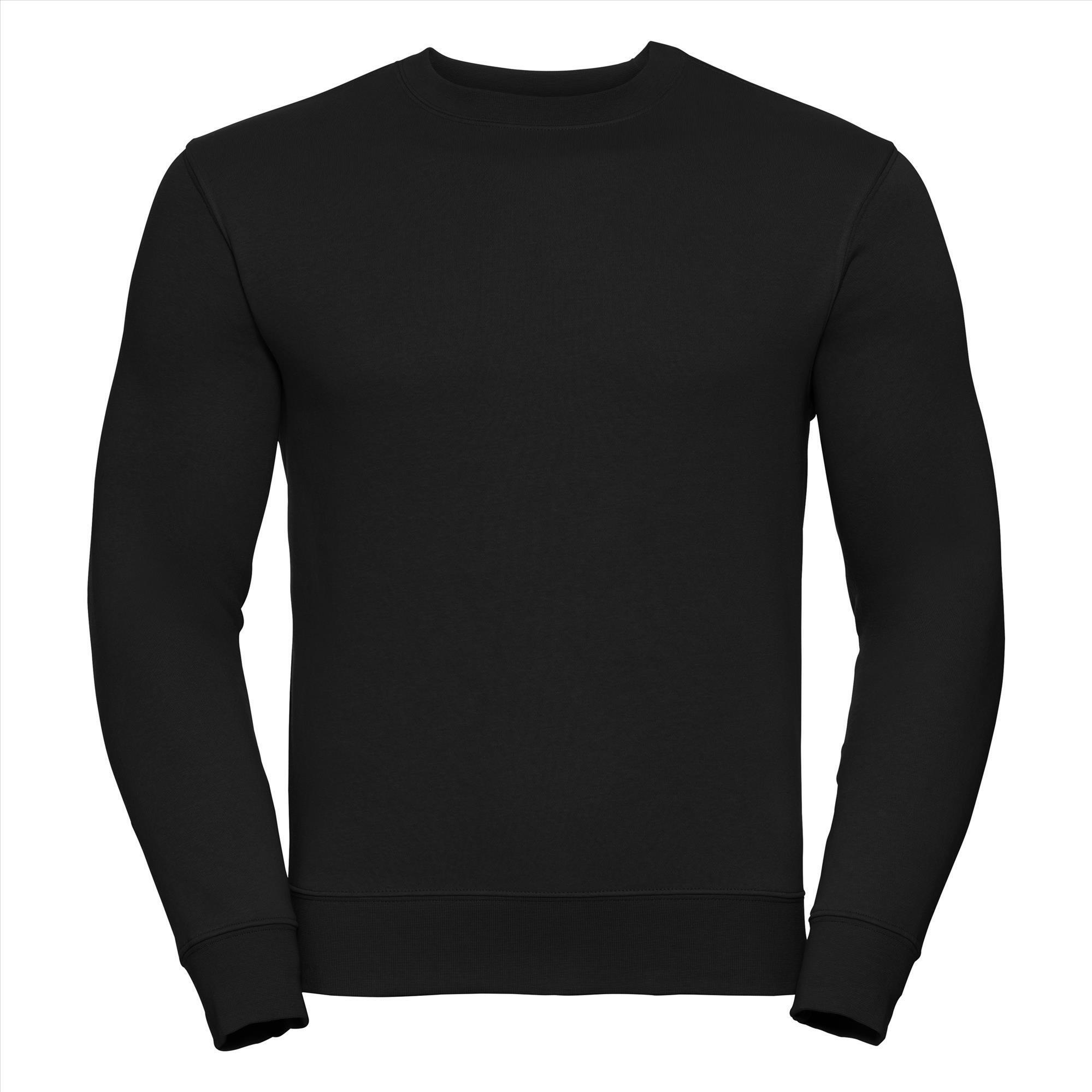 Sweatshirt trui voor heren zwart hedendaagse look perfect voor personaliseren