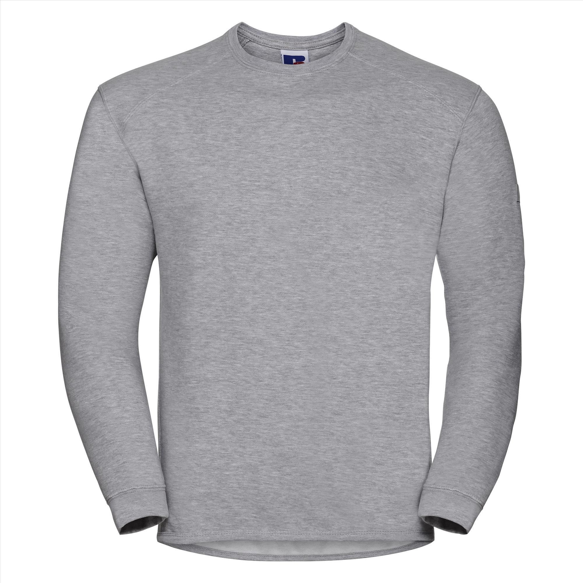 Workwear sweatshirt lichtgrijs te bedrukken met bedrijfslogo