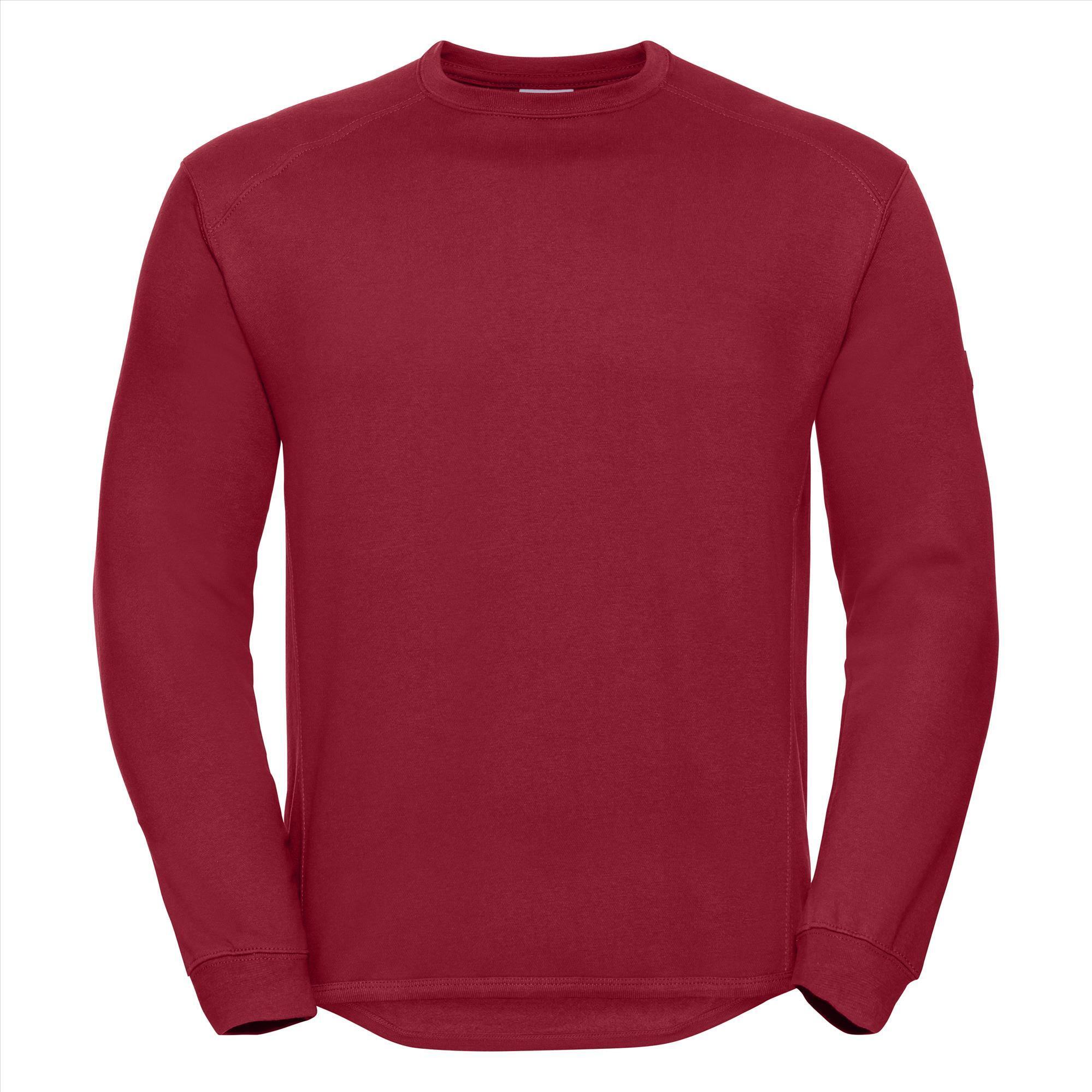 Workwear sweatshirt rood te bedrukken met bedrijfslogo
