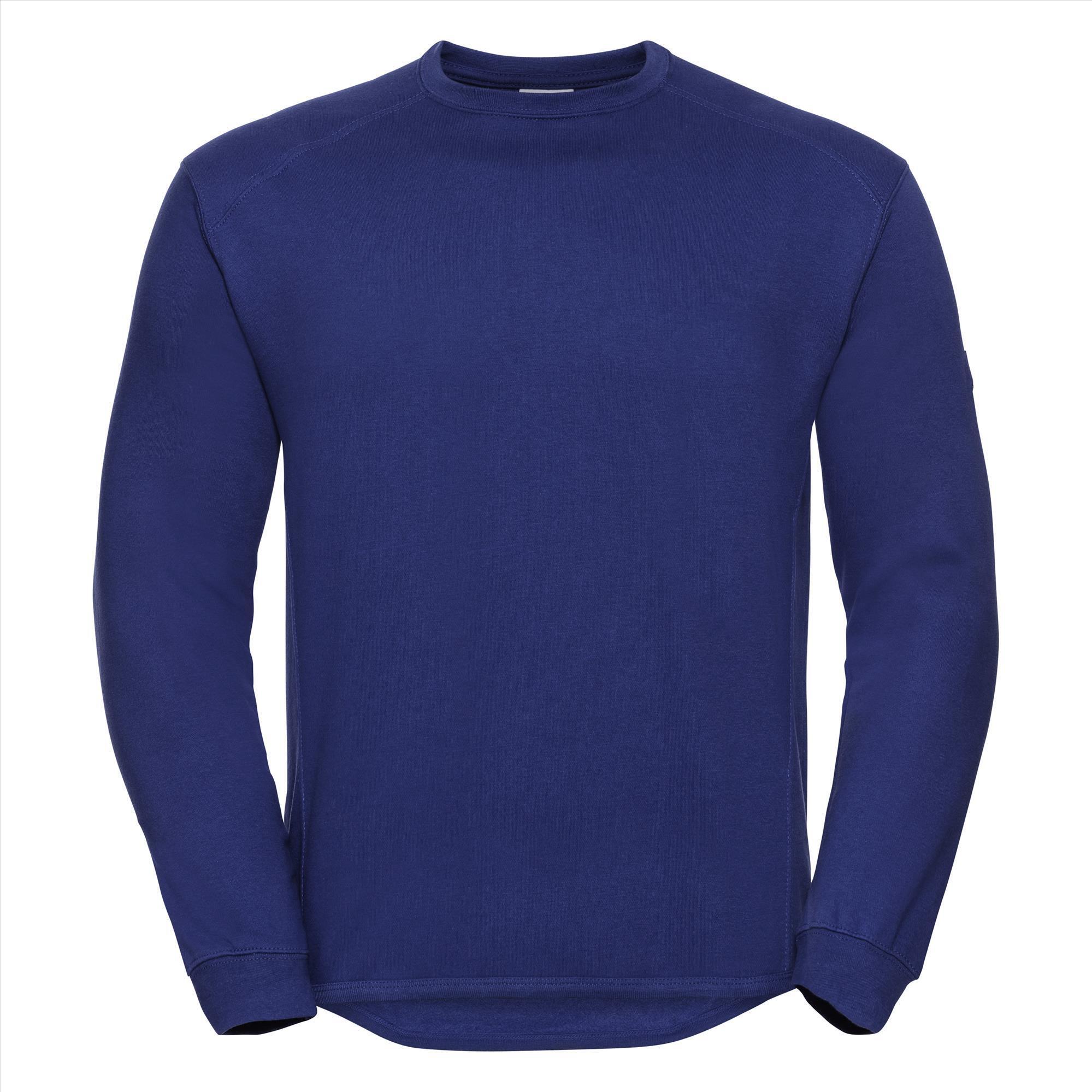 Workwear sweatshirt royal blauw te bedrukken met bedrijfslogo