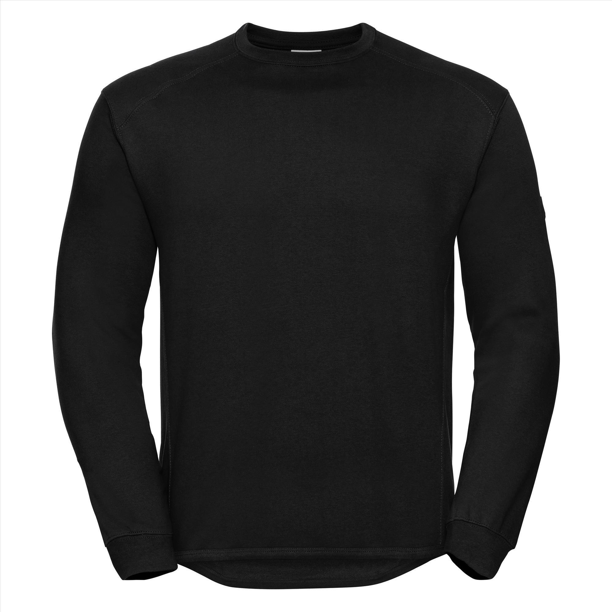 Workwear sweatshirt zwart te bedrukken met bedrijfslogo