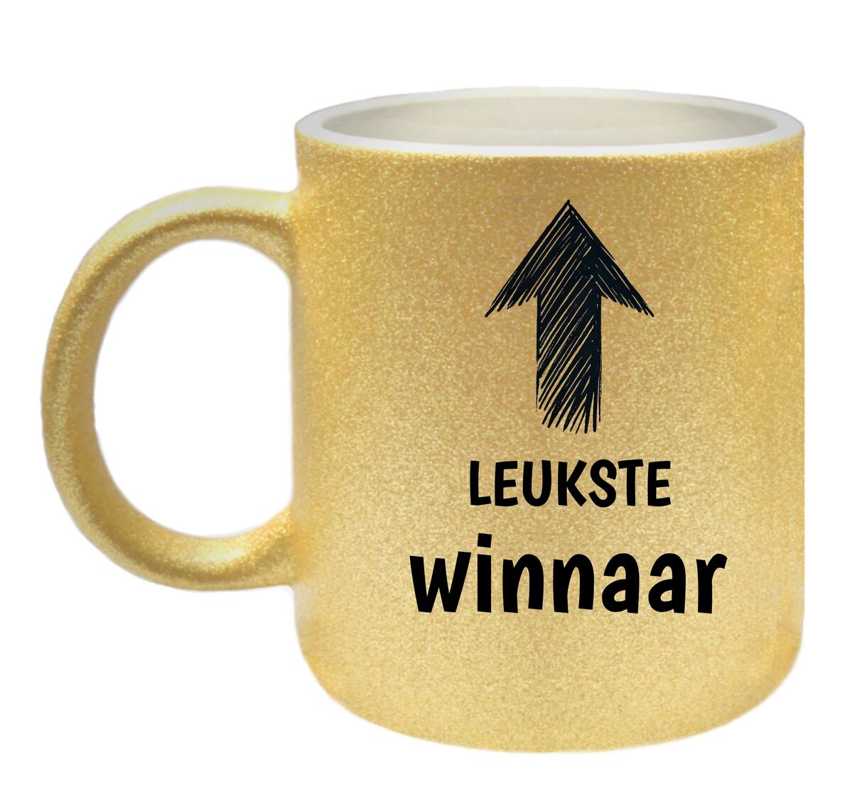 Beker goud met glitters voor de leukste winnaar