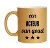 foto 1 Beker voor koffie of thee voor een acteur van goud
