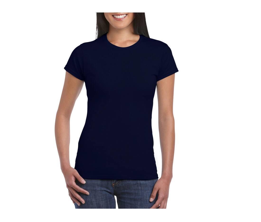 Dames T-Shirt donkerblauw personaliseer dit T-shirt met eigen tekst ontwerp