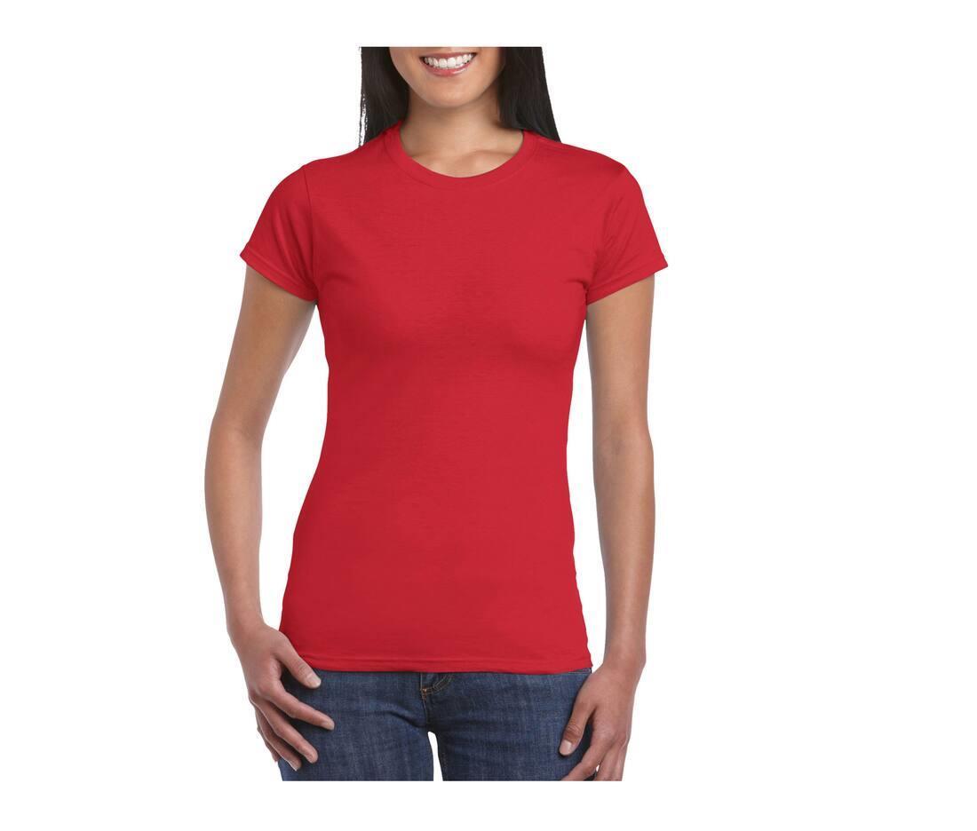 Dames T-Shirt rood personaliseer dit T-shirt met eigen tekst ontwerp